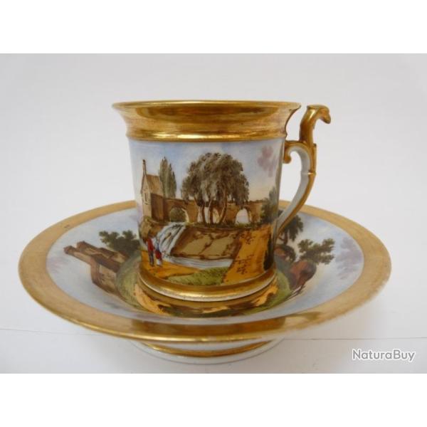 Tasse porcelaine XIXe si�cle Style Empire art de la table