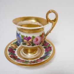 Tasse porcelaine XIXe siècle Style Empire art de la table