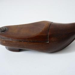 Tabatière en bois sabot Art populaire