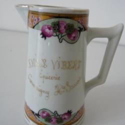 Pichet porcelaine Epicerie VIBERT Haute Savoie