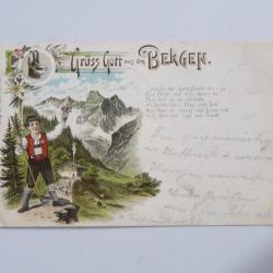 CPA Suisse Gruss Gott aus den BERGEN 1899 Carte Postale