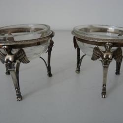 Salière Argent France 1er Coq Empire Argenterie Art de la table Salerons