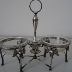 Sali&egrave;re Argent France 1er Coq Empire Argenterie Art de la table