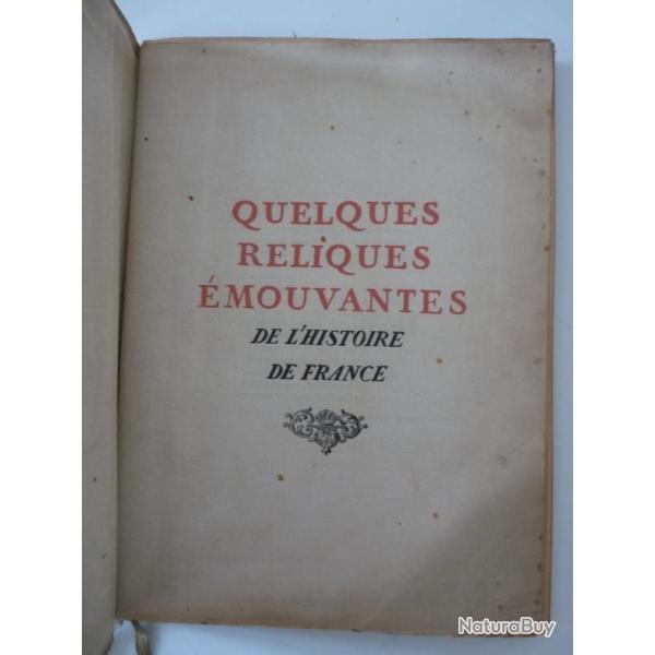 Livre Quelques reliques �mouvantes de l'Histoire de France