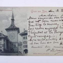 CPA Suisse Berne Gruss aus Bern Zeitglockenthurm 1900 Carte Postale
