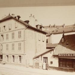 Ancienne Photographie Genève Suisse Commerces Boucherie Boulangerie