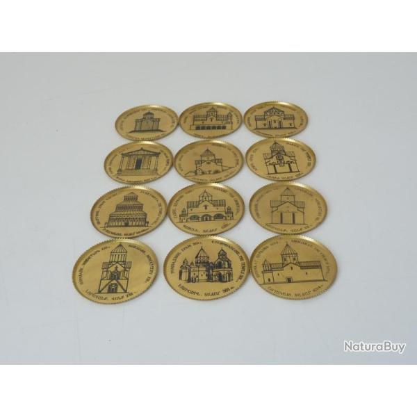 12 Dessous de verre M�tallique Religion Russe Art de la table