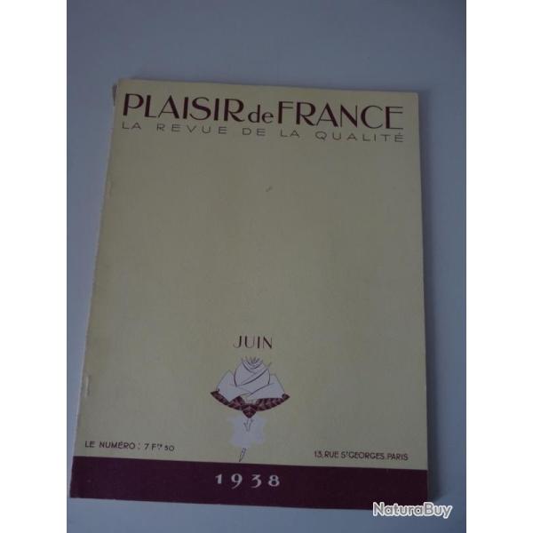 Revue Plaisir de France Juin 1938 N45 Art Mode