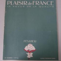 Revue Plaisir de France Février 1938 N°41 Art Mode