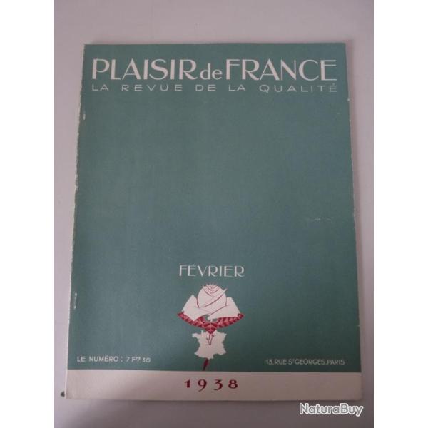 Revue Plaisir de France Fvrier 1938 N41 Art Mode
