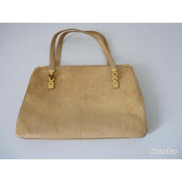 Ancien Sac � main l�zard accessoire de mode vintage