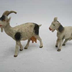 Deux chèvres ELASTOLIN  jouet