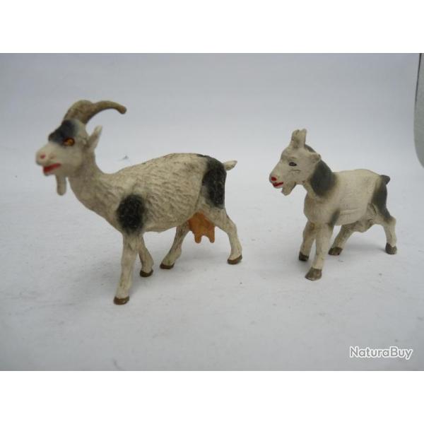 Deux ch�vres ELASTOLIN  jouet