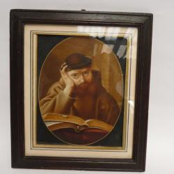 Peinture sur parchemin moine religion Abbaye Bec Cantorbéry Canterbury