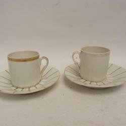 Paire de tasses porcelaine Vieux Paris
