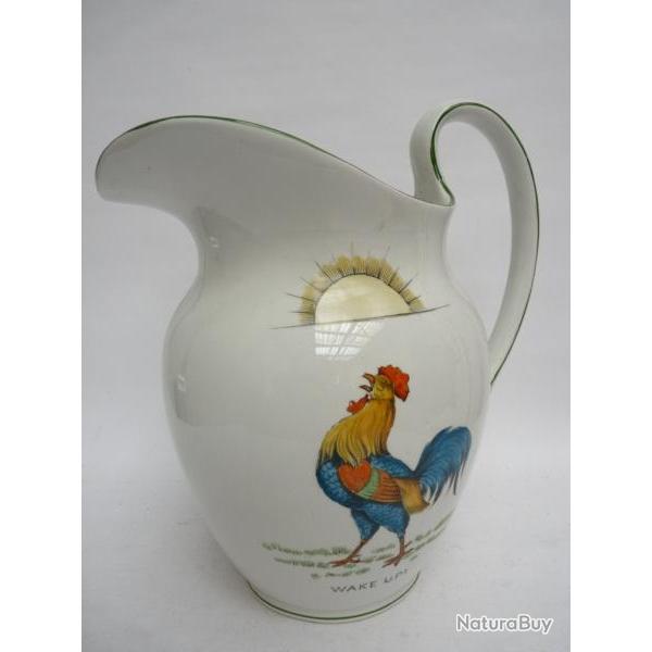 Grand broc � eau WC c�ramique T.GOODE & Cie Chanticler coq