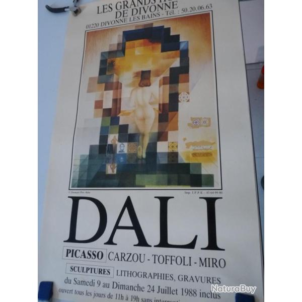 Affiche Salvador DALI Exposition Divonne Les Bains 1988