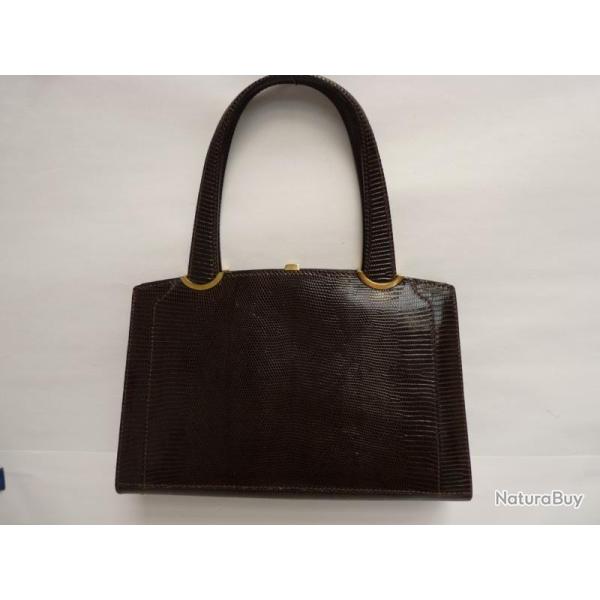 Ancien Sac � main l�zard accessoire de mode vintage