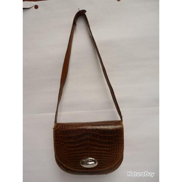 Ancien Sac � main croco crocodile accessoire de mode vintage