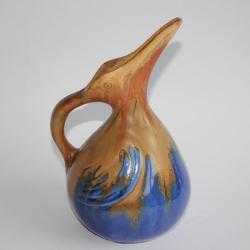 Pichet zoomorphe grès Pélican Méténier Art nouveau