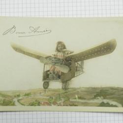 CPA Bonne Année Avion Aviation Carte Postale
