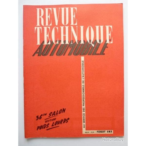 RTA Revue Technique Automobile N43 1949 Camion Peugeot DMA