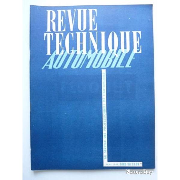 RTA Revue Technique Automobile N37 1949 Auto Ford V8