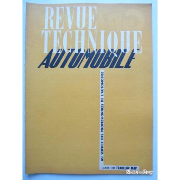 RTA Revue Technique Automobile N35 1949 Tracteur MAP