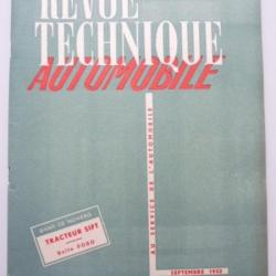RTA Revue Technique Automobile N°77 1952 Auto Tracteur SIFT