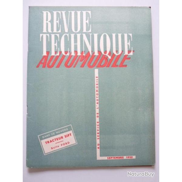 RTA Revue Technique Automobile N77 1952 Auto Tracteur SIFT