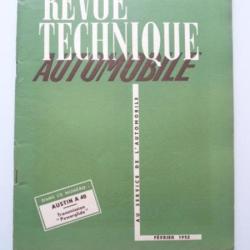RTA Revue Technique Automobile N°70 1952 Auto AUSTIN A 40