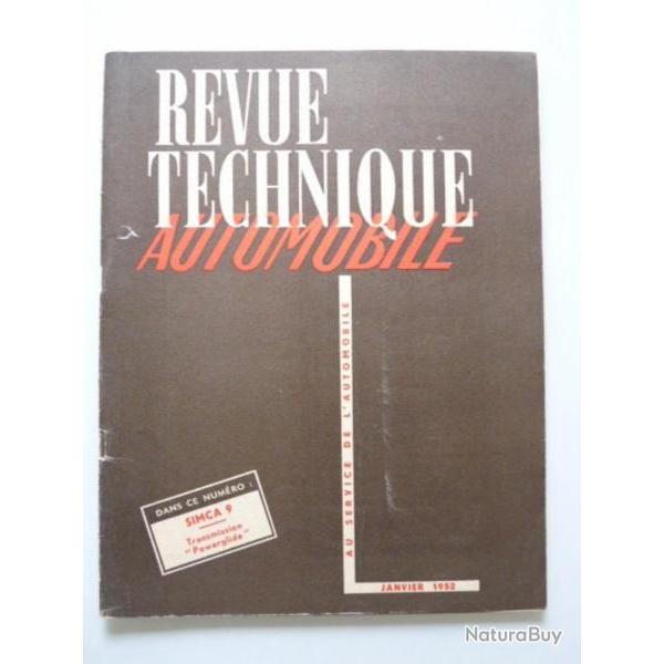 RTA Revue Technique Automobile N69 1952 Auto SIMCA 9