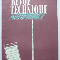 RTA Revue Technique Automobile N°146 1958 Auto SIMCA ARONDE
