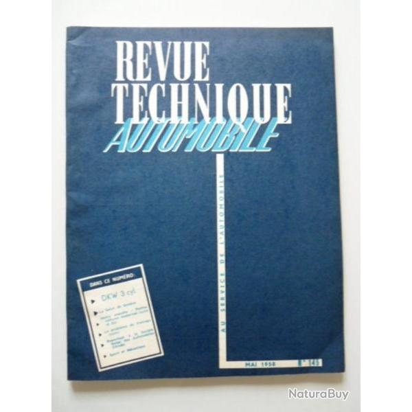 RTA Revue Technique Automobile N145 1958 Auto DKW 3 cyl.