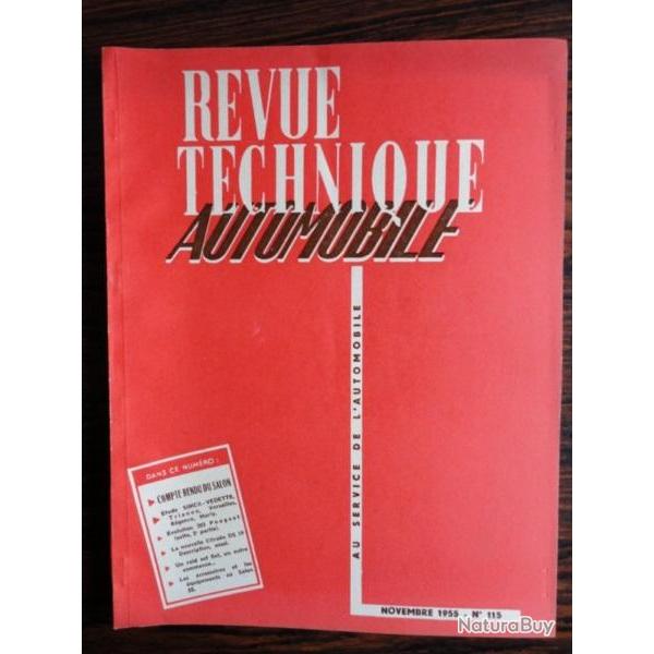 RTA Revue Technique Automobile N115 1955 Auto SIMCA Peugeot 203