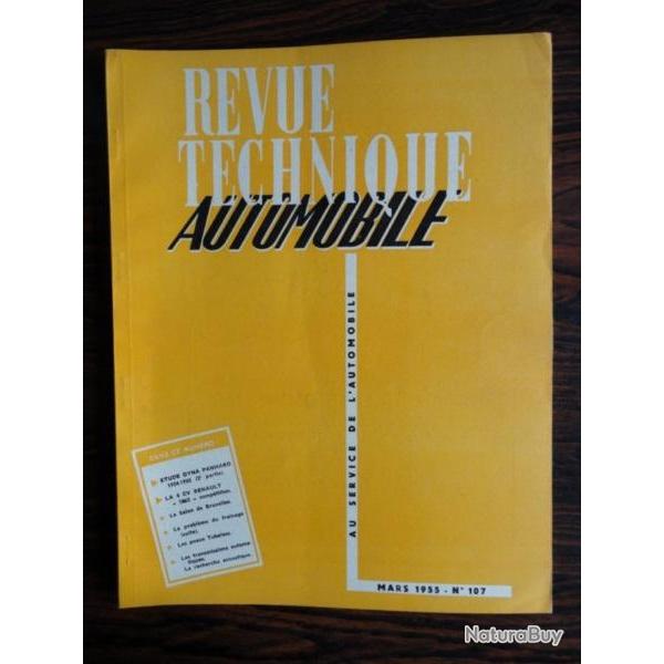 RTA Revue Technique Automobile N107 1955 Auto Dyna Panhard 4CV Renault