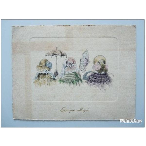 CP Carte de voeux �poque 1897 Sempre Allegri