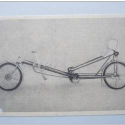 CP Tour du monde à bicyclette DIVANA Technique vélo couché RARE