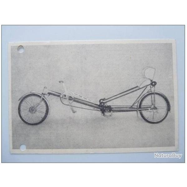 CP Tour du monde � bicyclette DIVANA Technique v�lo couch� RARE