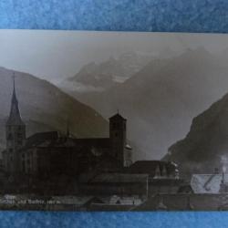 CP Photo Suisse Valais Die Kirchen und Balfrin Montagne Carte Postale