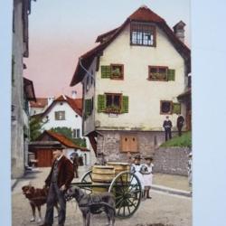 CPA Suisse Lucerne Luzerner Milchmann Voiture à chiens