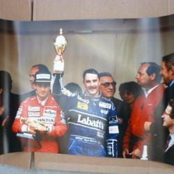 Photo Grand Prix Formule 1 Monaco Ayrton SENNA Nigel MANSELL
