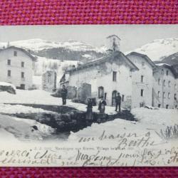 CPA Suisse Valais Randogne sur Sierre Village brûlé 1904 Carte postale