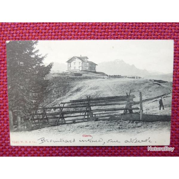 CPA Suisse Appenzell G�bris Gasthaus Restaurant Montagne Carte postale