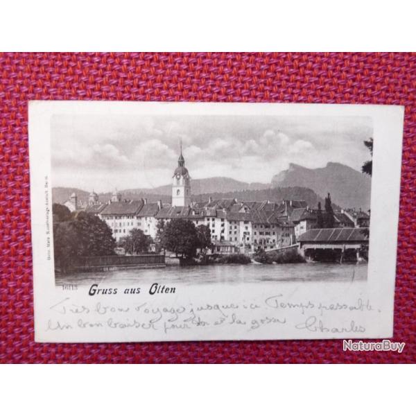 CPA Suisse Soleur Gruss aus Olten 1902 Carte postale
