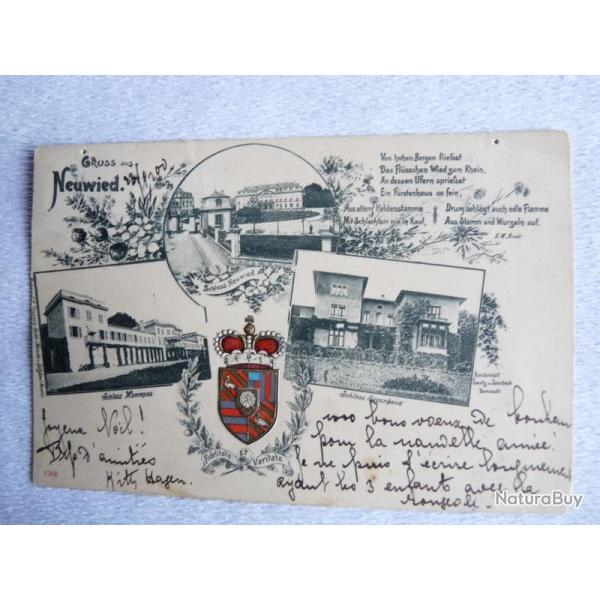 CPA Allemagne Deutchland Gruss aus Neuwied Schloss Carte Postale
