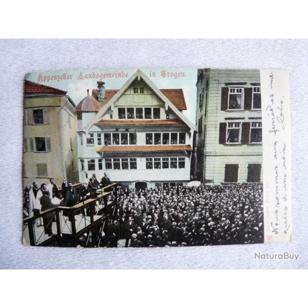 CPA Suisse Appenzell Appenzeller Landsgemeinde in Trogen Carte Postale