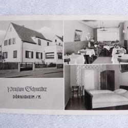 CP Allemagne Hôtel Pension SCHNEIDER Dörnigheim / M Carte Postale