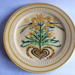 Grand plat céramique Art populaire Savoie
