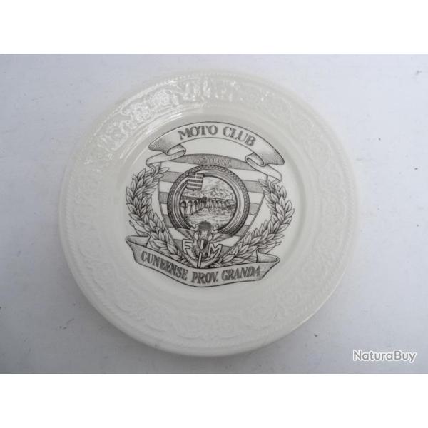 Assiette c�ramique Moto Club F.I.M. ceramica pimontese